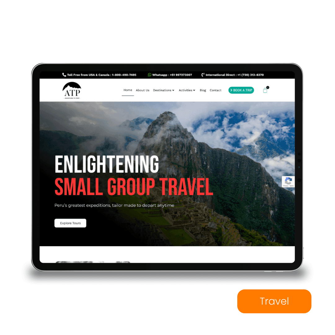 Travel Agency WordPress website