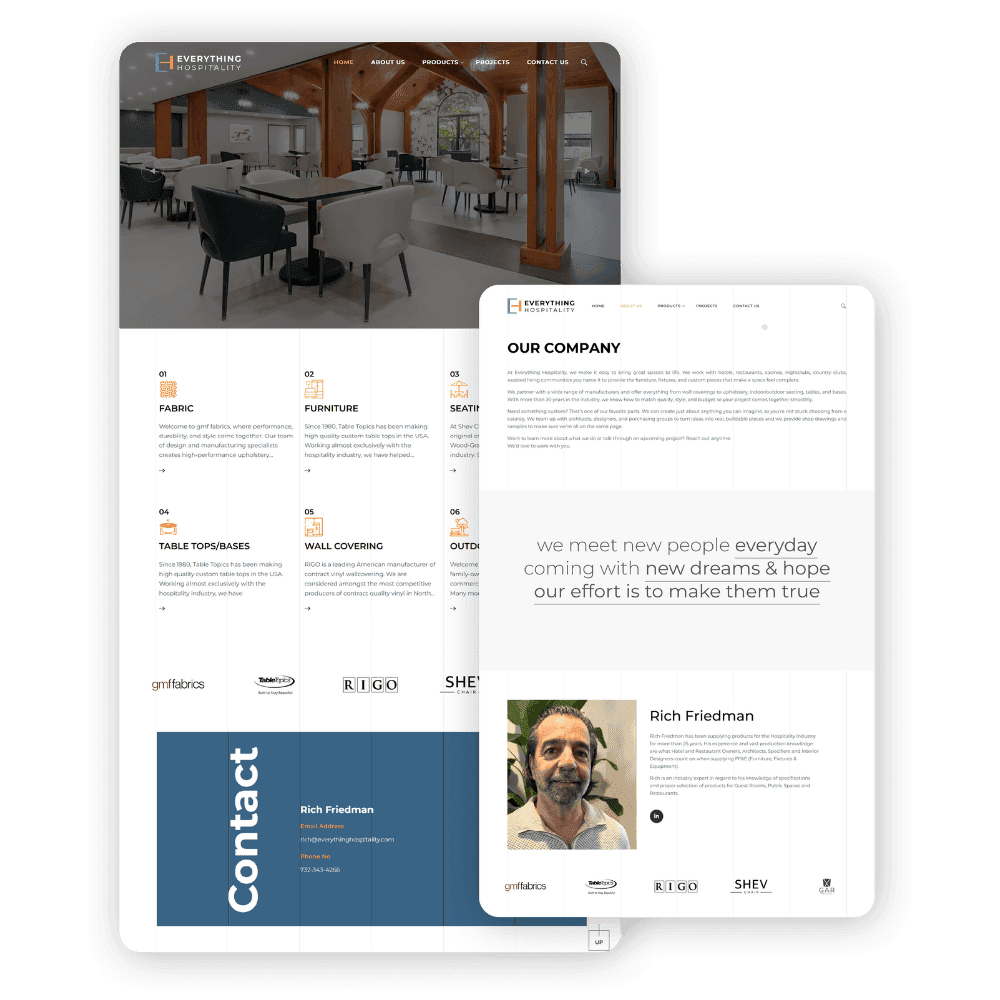 Hospitality brand website — website by WEAMSE