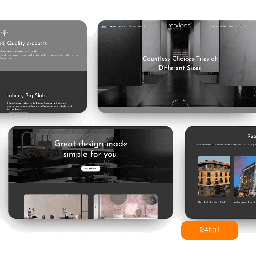 Merlons website redesign, WordPress website by WEAMSE