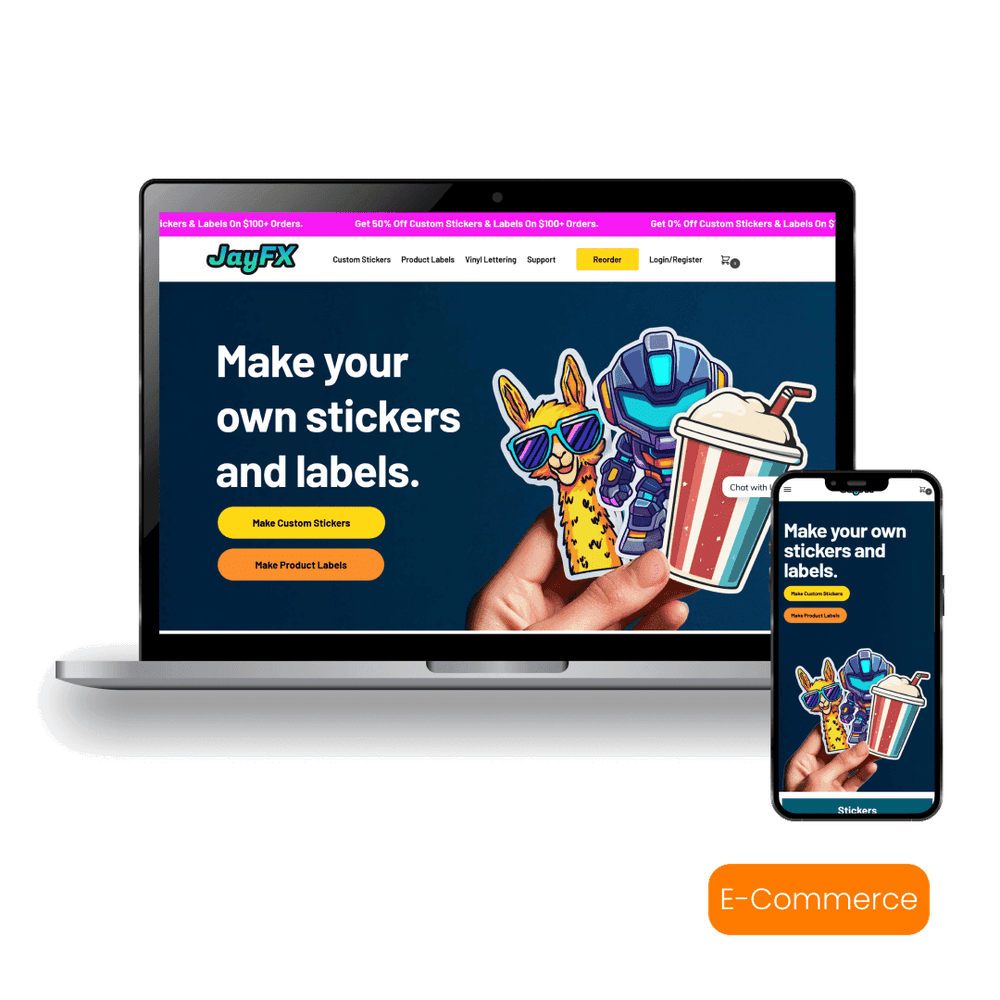 JayFX Stickers USA, WordPress website by WEAMSE